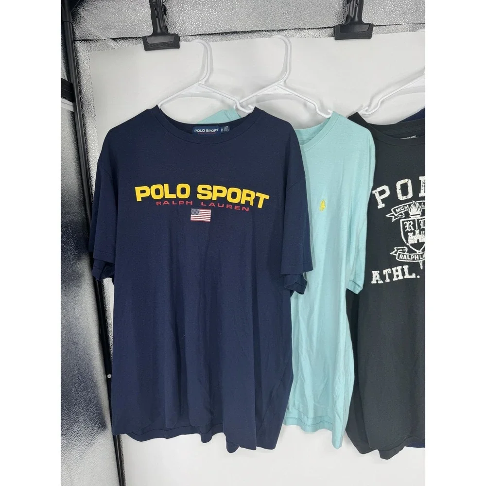 Lot Of 4 Polo Ralph Lauren T Shirt Tee Mens XL Graphic Short Sleeve Crewneck Tee